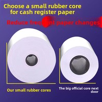 Rollo de Papel Térmico Blanco para Caja Registradora Wanliang, 57x50mm, Capa Única, 19-55m de Longitud, para Recibos de Meituan y Supermercados
