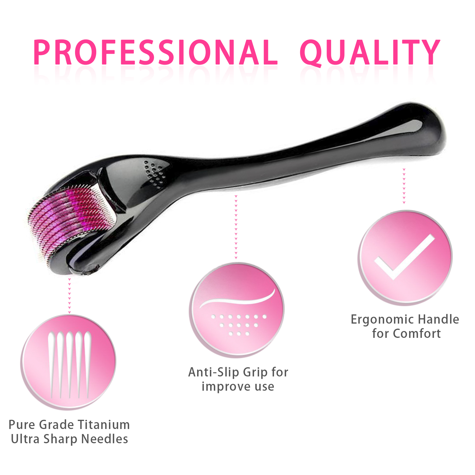 high quality derma roller Best Skin Roller 540 Titanium Micro Needles 0.5mm/1mm/1.5mm Derma Roller