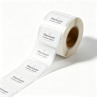 Étiquettes en verre givré Haoxuan OEM, autocollants adhésifs imprimés en encre blanche sur PET transparent pour l'emballage des pots de bougies