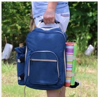 Ensemble de cuisine de camping portable et léger pour 4 personnes, en tissu Oxford imperméable, kit de cuisine de pique-nique pour l'extérieur, ustensiles de cuisson pour feu de camp, barbecue