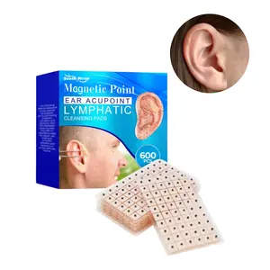 Alta calidad 600 unids/caja punto magnético oreja acupuntura parches linfáticos almohadillas de limpieza cuidado de la salud parche de drenaje de desintoxicación linfática