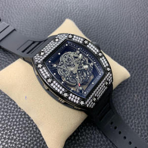 Reloj mecánico automático para hombre con esqueleto de zafiro 055 de alta calidad estilo RM, reloj de negocios de moda con incrustaciones de diamantes de lujo - Product Image 2