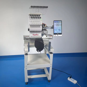 Machine à broder monotête Yunfu tout-en-un, 12 aiguilles, 1200 tr/min, informatisée intelligente, pour casquettes, <span class=keywords><strong>broderie</strong></span> plate, tubulaire et 3D - Product Image 1
