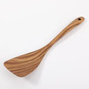 Factory Custom Food Grade Easy To Clean Natural Kitchen Wooden Non-Stick Spatula For Cooking