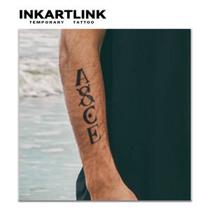 ขายส่ง รอยสักกึ่งถาวร 15 วัน <span class=keywords><strong>ลาย</strong></span><span class=keywords><strong>ตัว</strong></span><span class=keywords><strong>อักษร</strong></span> ASCE ด้วยหมึกสมุนไพร ติดทนนาน ศิลปะบนเรือนร่างสำหรับแฟนๆ รอยสักชั่วคราว - Product Image 2
