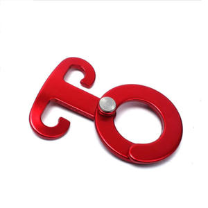 ตัวล็อคเชือกอลูมิเนียมอัลลอยสำหรับตั้งแคมป์กลางแจ้ง ขนาด 6x4.2 ซม. สีแดง ตัวล็อคแบบสปริงสองหัวสำหรับยึดเต็นท์แบบแขวนเร็ว - Product Image 4
