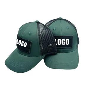Individuelles Logo Luxus 100 % Baumwolle einfarbig 6-Panel Baseballkappe Hut gedruckt Gorras Sport Pferdeschwanz-Kappen mit individuellem Logo