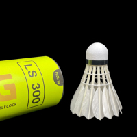 Volant de badminton professionnel Lingshang LS300 en plumes de canard, tête en liège composite 2 couches, vol stable, conception super durable