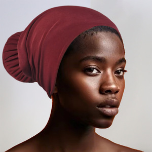 HZM-26246 Bonnets et foulards pour femmes <span class=keywords><strong>de</strong></span> style africain, turban uni, bandana, couvre-chefs en tissu jersey <span class=keywords><strong>de</strong></span> polyester - Product Image 2