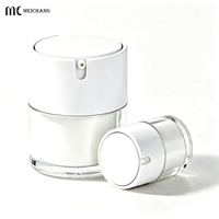 Pot à crème double paroi sans air 15g-100g, distributeur de luxe à pression, ingrédients actifs pour soins de la peau bio, cosmétique hygiénique sous vide