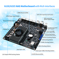 Carte mère NAS CWWK M13 N100 Mini-ITX, 4x I226V 2.5GbE LAN, Barebone DDR5 PCIe3.0, 2x SATA3.0, Carte mère de serveur