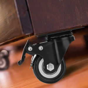 '2' कैस्टर पहियों के साथ 1.5 भारी ड्यूटी ब्लैक स्विस प्लेट - Product Image 4