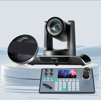 Cámara PTZ Profesional Tenveo 2025 con Zoom 20x, NDI, Seguimiento y Encuadre Automático por IA, Micrófono Inalámbrico USB, Controlador 4D y Función de Votación