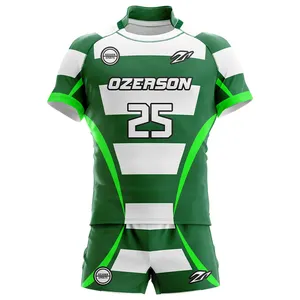 Khuyến mãi giá rẻ Mens Rugby Áo sơ mi đồng phục thăng hoa tùy chỉnh đội 4XL trống Rugby Jersey