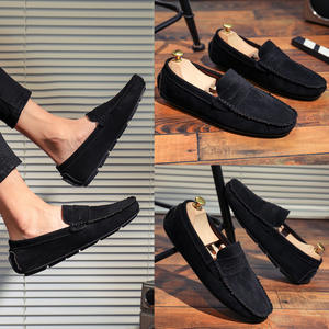 Scarpe da uomo con pedale a un piede in pelle comode e antiscivolo morbide Sole scarpe pigre Casual Ultra leggere e traspiranti - Product Image 2