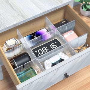 4PCS Clapboard <span class=keywords><strong>Tiroir</strong></span> Diviseur Partition Ménage Armoire de Rangement Combinaison Partition Sous-Vêtements Chaussettes <span class=keywords><strong>DIY</strong></span> Séparateur - Product Image 3