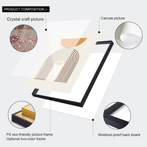 Peintures sur toile abstraites aux couleurs Morandi avec lignes, style nature morte, encadrées, pour décoration murale nordique de salon - Product Image 4