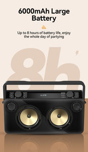 Modorwy mejor venta portátil Woofer vieja escuela estilo Retro estéreo envolvente voz grande tarjeta TF actividades al aire libre reproductores de Audio - Product Image 2