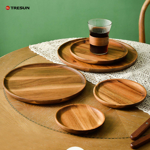 Tabla de Madera Redonda de Varios Tamaños para Cortar, Servir Té, Pastel, Pan, Desayuno, Bocadillos, Suministros para Hoteles, Bandeja de Té para Restaurantes - Product Image 2