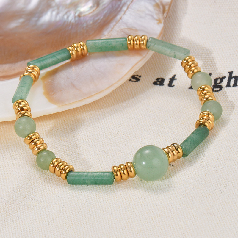 Fashion Jewelry Gold Stainless Steel Beaded