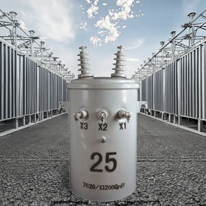 Transformateur monophasé 10-15 kVA monté sur socle, double tension 10 kV/11 kV, sortie 480 V, fréquence 50 Hz, entrée 13,2 kV, ONAN <span class=keywords><strong>Yzn11</strong></span> - Product Image 3