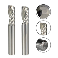 Fraise à spirale à une seule dent LISCA 3,175 mm-12 mm, fraise à fraiser en carbure à coupe ascendante, fraise à fraiser CNC, fraise à tige droite