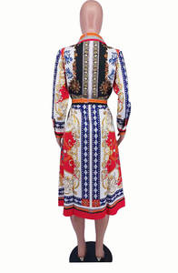 Falda Floral para Mujer Africana, Primavera y Verano, Nuevo Vestido Largo <span class=keywords><strong>de</strong></span> Manga Larga para Mujer - Product Image 5