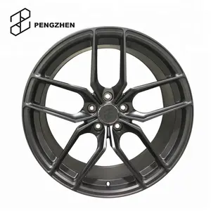 Pengzhen Top Quality One-piece Forged Wheels 5x114.3 18 19 inch 5 Double Spoke Gun Gray Rims for Lexus NX