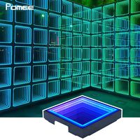 Panneau mural LED à effet néon miroir 3D avec connexion filaire, système modulaire commercial pour club, bar, fête, événement