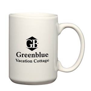 Nuova tendenza 15OZ. Tazze in ceramica bianca <span class=keywords><strong>EL</strong></span> GRANDE in gres con tazza in argilla con logo - Product Image 1
