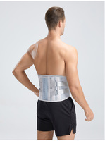 Ceinture de soutien lombaire respirante à double pression en nylon et polyester, pour le sport et le confort au bureau, idéale pour les longues périodes assises, avec cordon de serrage.