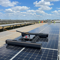 Machine de nettoyage de panneaux solaires SUNNOVA L1 200m télécommandée, 4 capteurs, anti-chute, pour toits raides, 20 brosses de nettoyage