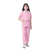 Ensemble de costumes d'infirmière et de médecin en polyester bleu et rose pour adultes, combinaisons et salopettes pour Halloween, cosplay de films et séries TV, pour les soirées costumées