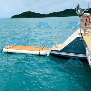 Dock flottant gonflable de qualité commerciale 10x8 pieds |   Ponton robuste pour l'entretien des marinas, <span class=keywords><strong>la</strong></span> pêche et l'accès à l'eau - Product Image 5