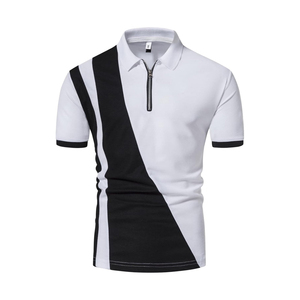Polo para hombre 100% algodón sin etiquetas, cuello sin costuras, diseño amigable para pieles sensibles, ideal para descanso o momentos de baja tensión. - Product Image 1