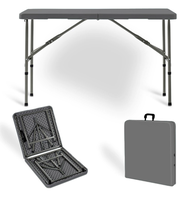 GARIDA Table pliante d'extérieur en HDPE Table de jardin pliable 4/6/8ft Tables en plastique blanc pour événements GCFT-008 de fête