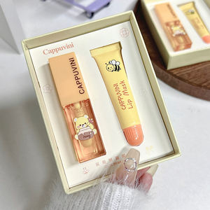 Cappuvini <span class=keywords><strong>Lip</strong></span> <span class=keywords><strong>Oil</strong></span> Dumb And Cute Bear Sleep <span class=keywords><strong>Labial</strong></span> Membrana Hidratar y desvanecer las líneas de labios Underlay <span class=keywords><strong>Lip</strong></span> Mask Set - Product Image 1