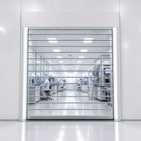 Porte de garage automatique industrielle enroulable en polycarbonate transparent, étanche aux intempéries, pour garage, salle blanche, usine, entrepôt, devanture de magasin