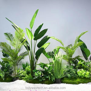 Nhà sản xuất cây nhân tạo 60cm Cây Chuối sồi đổ plantes cao su ficus xu hướng mới của cây nhân tạo cây xanh với chậu - Product Image 2