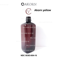 En stock Bouteille vide en plastique de sirop contre la toux maigre Akorn et Tris Amber de 16oz avec bouchon de code QR et scellé pour votre protection