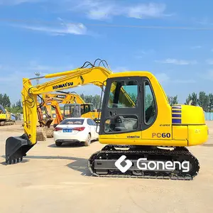 토공 기계 6 7 8 톤 굴삭기 일본 사용 굴삭기 komatsu pc60 pc60-7 판매 터키