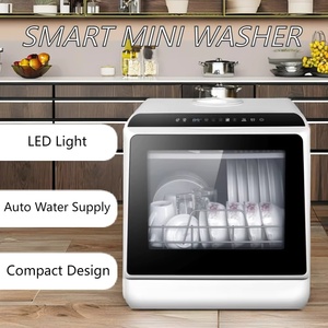 เครื่องล้างจานพกพาอัจฉริยะรุ่นใหม่ปี 2025 พร้อมไฟ LED ระบบจ่ายน้ำอัตโนมัติ ขนาดเล็ก 4 ชุด พร้อมถังเก็บน้ำ - Product Image 2