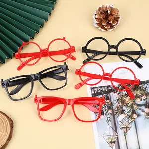 Plain Plastic Spectacle Frames com chifres para DIY Halloween Natal Party Ornamentos Óculos Frame Toy Eyewear Acessórios