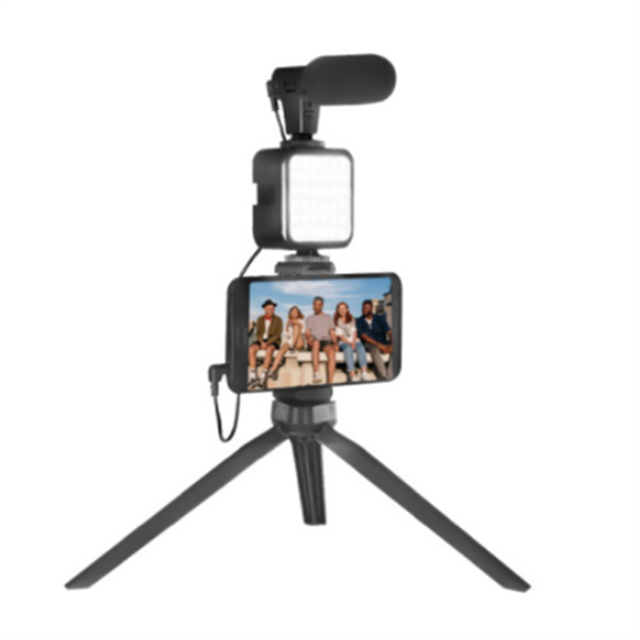 Video Live Broadcast Portrait Photography LED Vlogging Light Kit Include Led Light Tripod Phone Holder Microphone