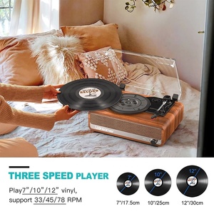 Reproductor <span class=keywords><strong>de</strong></span> Vinilos Portátil Inalámbrico para Amantes <span class=keywords><strong>de</strong></span> la Música, Diseño Vintage Tipo Maleta, Ideal para Viajes - Product Image 6