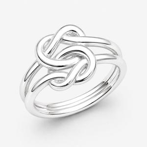 925 Sterling Silver <b>Ring</b> - <b>Celtic</b> Love Knot Band - Product Image 3