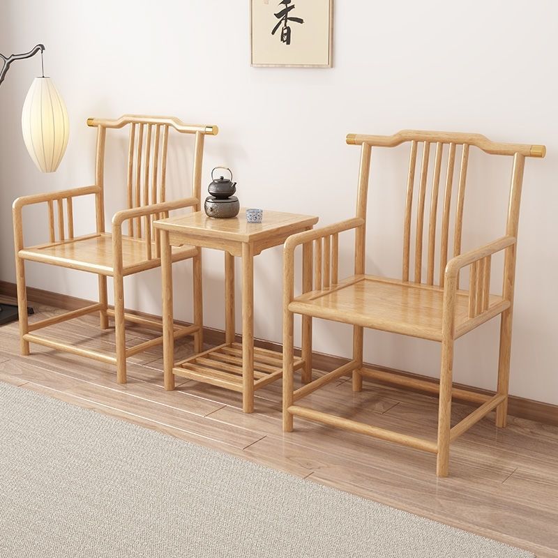 Ensemble trois pièces : fauteuil long à dossier peigne.