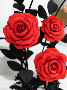 Rose Giganti <span class=keywords><strong>di</strong></span> Carta Personalizzate per Creare un'Atmosfera Mozzafiato per Decorazioni Matrimoniali, Feste, Centri Commerciali, Stile Gotico - Product Image 5