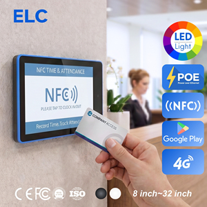 เครื่องอ่านบัตร NFC แบบไร้สัมผัส แท็บเล็ต Android ขนาด 10.1 นิ้ว รองรับ PoE พร้อมแถบไฟ RGB LED สำหรับระบบบันทึกเวลาเข้าออก รองรับ <span class=keywords><strong>SDK</strong></span> สำหรับการปรับแต่งแบรนด์ - Product Image 1