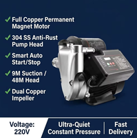 Pompa Booster Motor Fase Tunggal Frekuensi Variabel Magnet Permanen Baja Tahan Karat Besi Efisiensi Tinggi Tekanan Konstan Cerdas